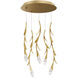 Signature Secret Garden LED 17 inch French Gold Multi-Light Pendant Ceiling Light