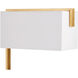 Gambit 63.5 inch 60 watt Contemporary Gold Leaf Floor Lamp Portable Light