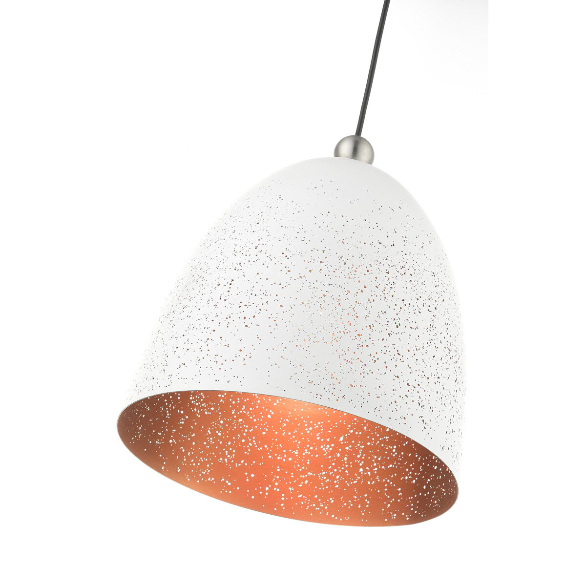 Arlington 1 Light 12 inch White with Brushed Nickel Accents Pendant Ceiling Light