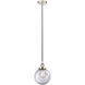 Edison Beacon LED 8 inch Polished Nickel Mini Pendant Ceiling Light