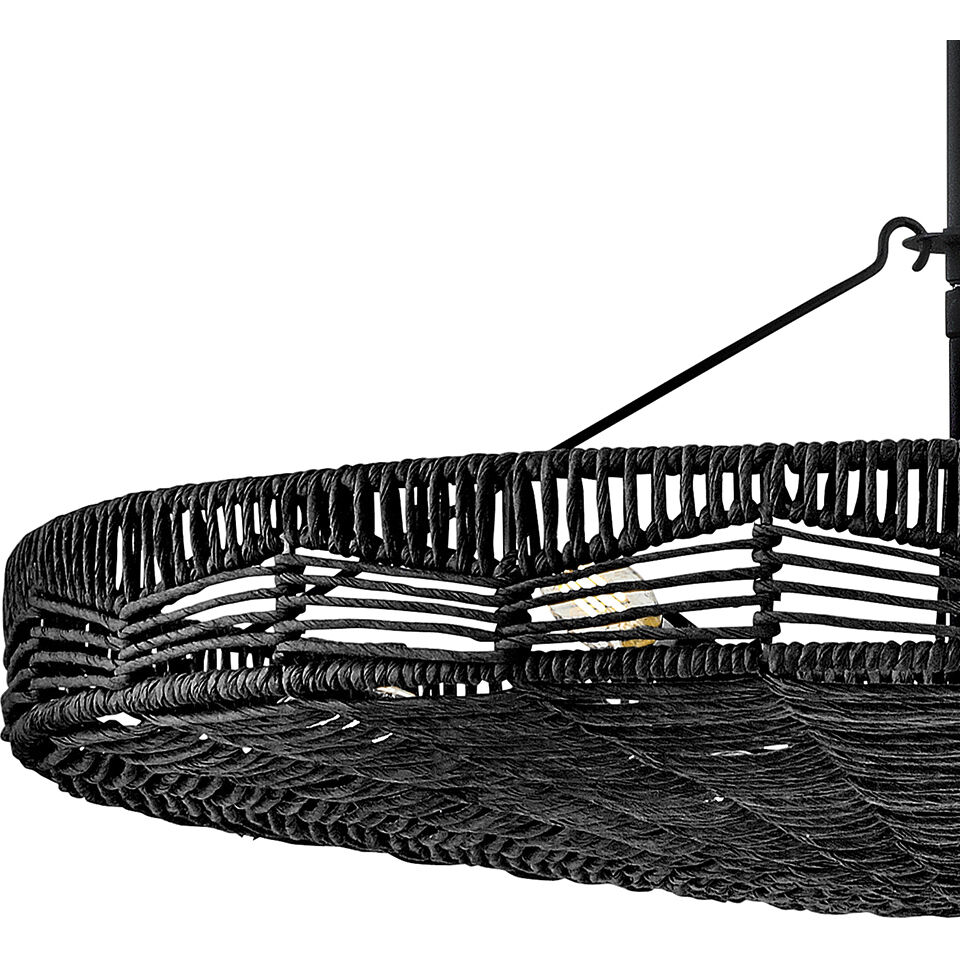 Ophelia 6 Light 30 inch Black Foyer Light Ceiling Light