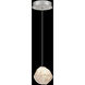 Natural Inspirations 1 Light 5.5 inch Silver Pendant Ceiling Light in Natural Quartz Studio Glass 0