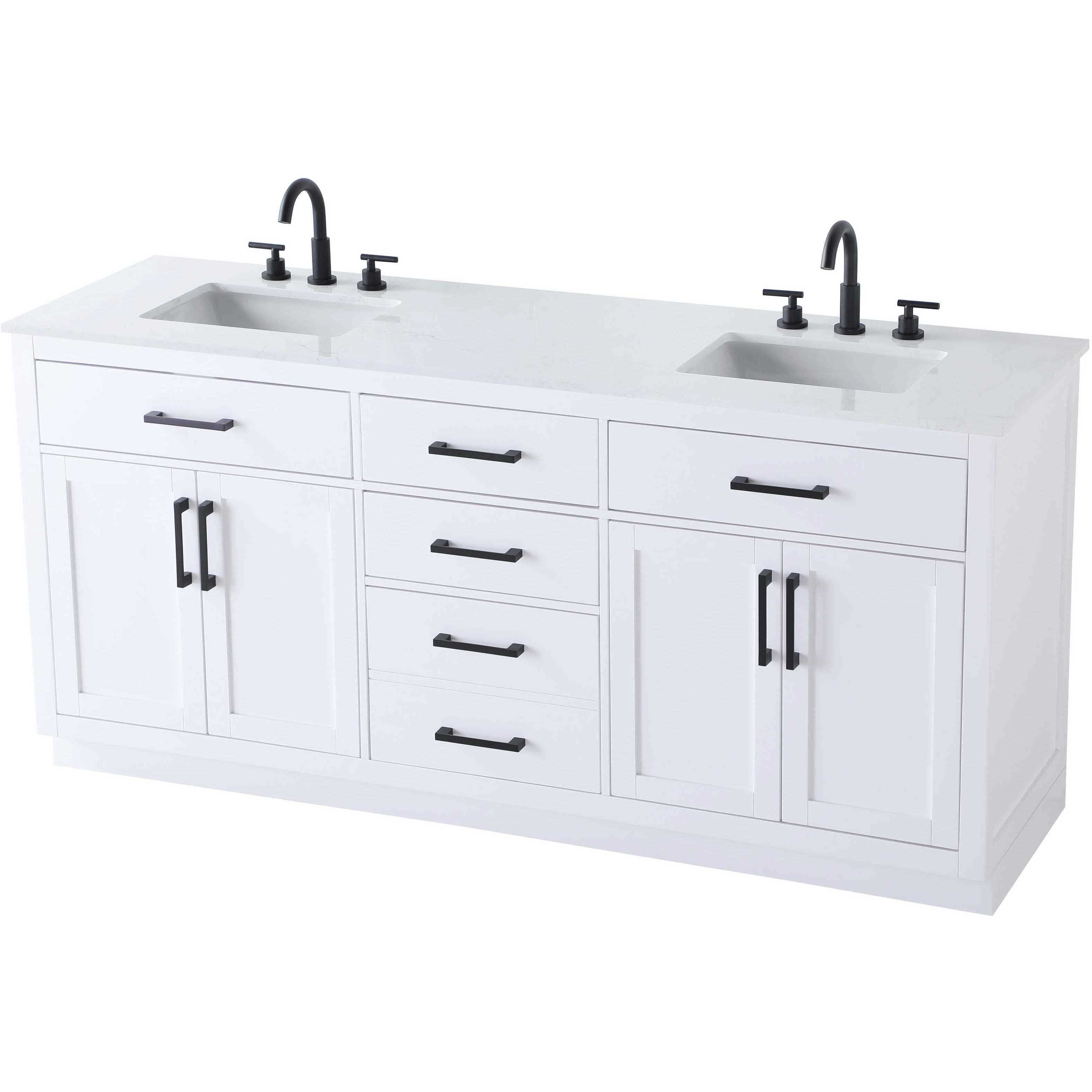 Alden 72 X 35 inch White Bathroom Vanity Cabinet