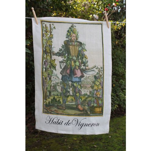 Habit de Vigneron White with Multicolor Towel