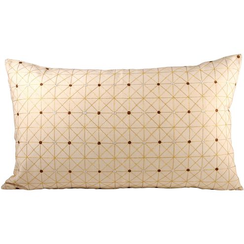 Vienna 26 inch Copper with Gold and Sand Lumbar Pillow, Cover Only