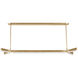 Kelly by Kelly Wearstler Linea Linear Chandelier Ceiling Light in Hand Rubbed Antique Brass