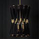 Bianca 4 Light 20 inch Black Rope and Patinaed Brass Foyer Light Ceiling Light