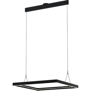 Athena 32 inch Satin Brushed Black Pendant Ceiling Light