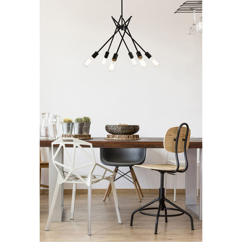 Lucca 6 Light 23 inch Black Pendant Ceiling Light