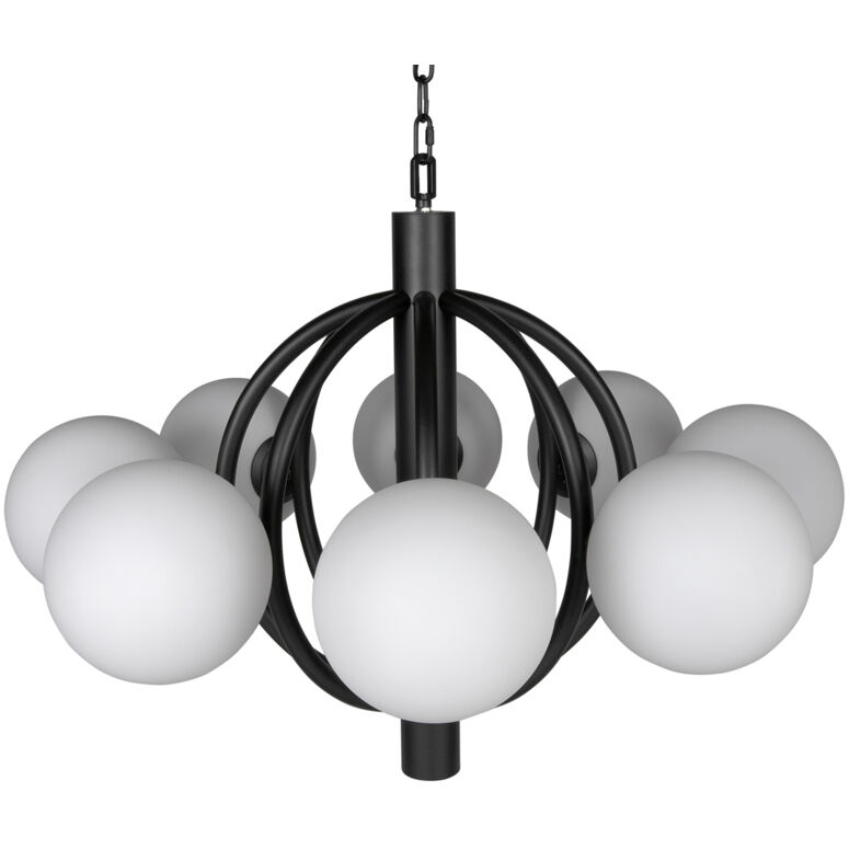 Carousel 8 Light 36 inch Matte Black Chandelier Ceiling Light