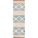 Lasso 102 X 78 inch Gray and Blue Area Rug, Cotton and Leather