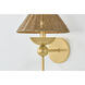 Perilla 1 Light 9.5 inch Aged Brass Wall Sconce Wall Light