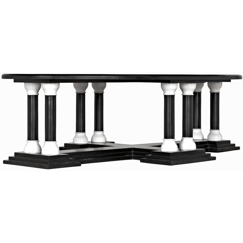 Desoto 66 X 38 inch Hand Rubbed Black and Solid White Coffee Table