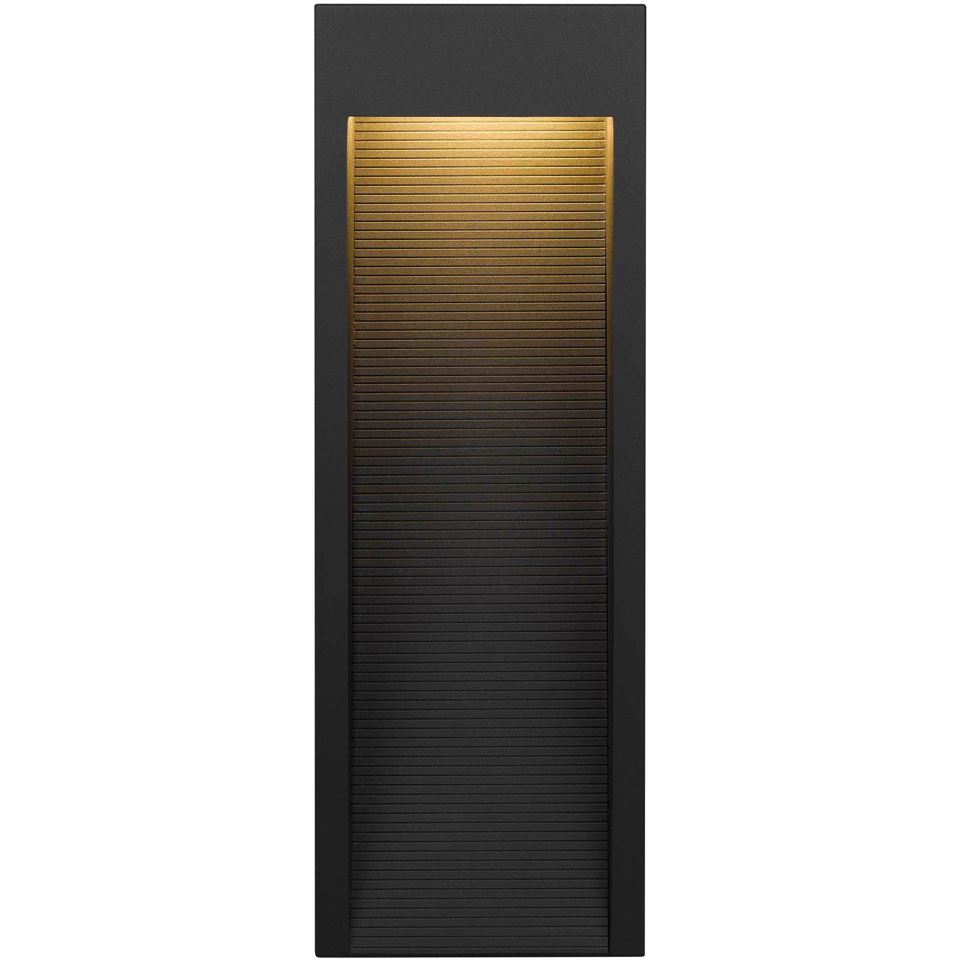 Taper LED 16 inch Sand Black Outdoor Wall Sconce