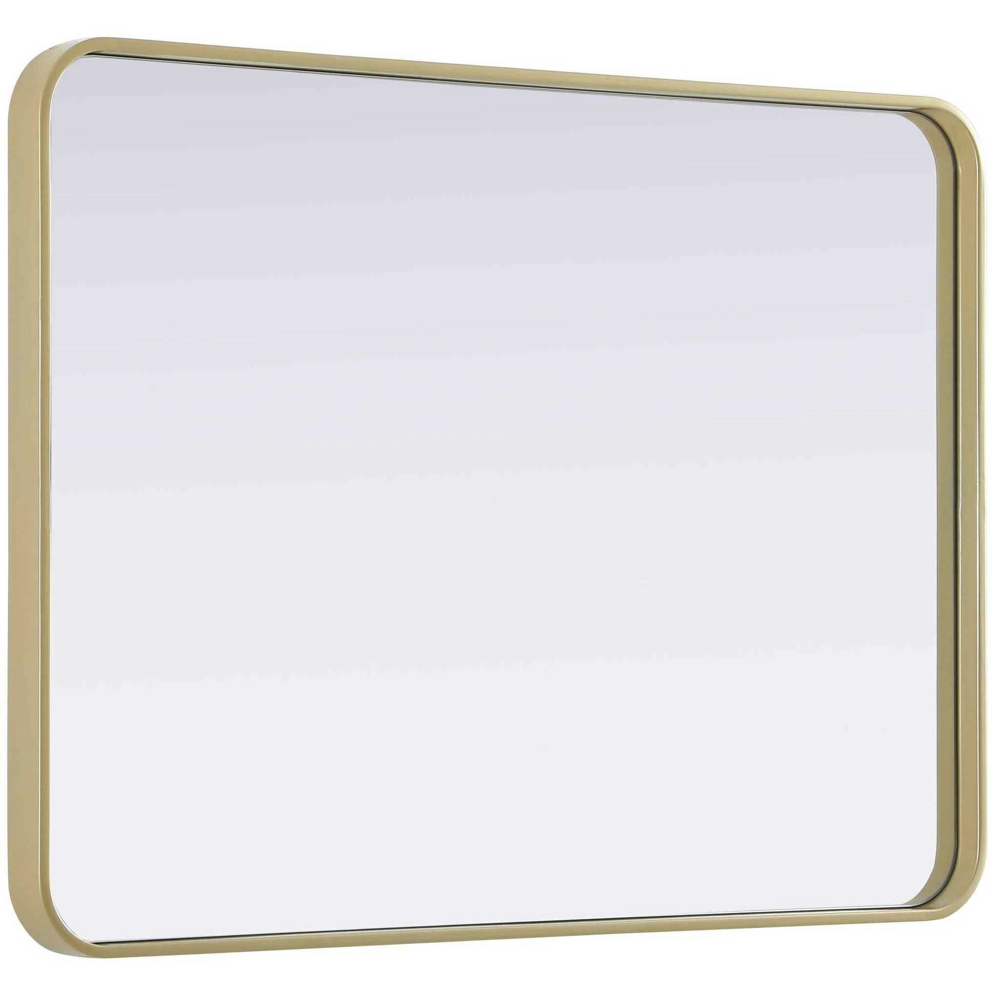 Remy 36 X 27 inch Brass Mirror