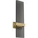 Sean Lavin Flyta LED 3.3 inch Natural Brass ADA Wall Sconce Wall Light in Transparent Smoke Glass