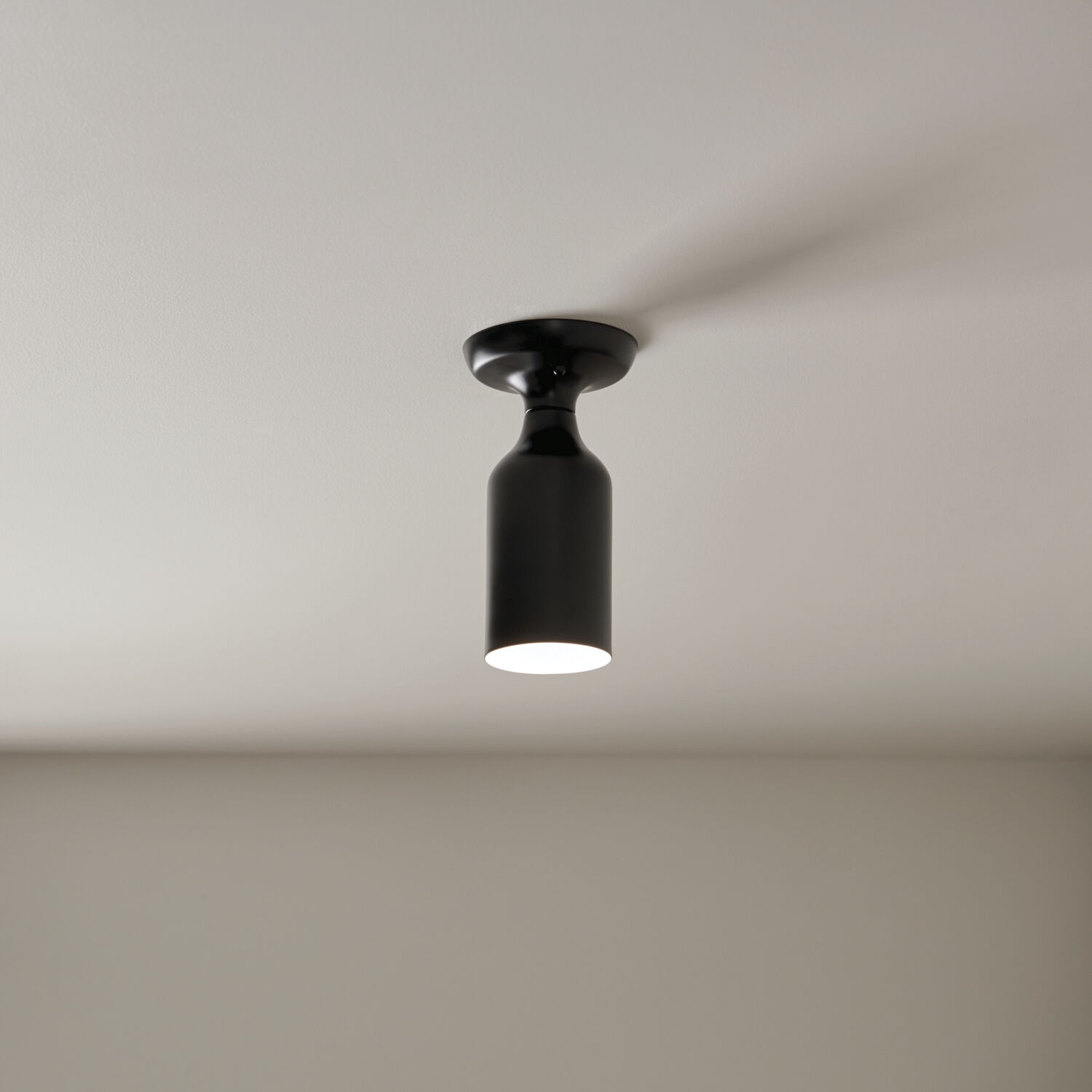 Sisu LED 5 inch Black Semi Flush Mount Ceiling Light