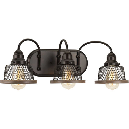 Tilley 3 Light 23.38 inch Antique Bronze Bath Vanity Wall Light
