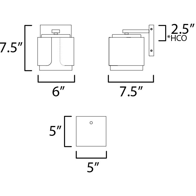 Draughtsman Wall Sconce Wall Light in Satin White, Natural Wood and Charcoal