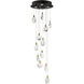 Pebble LED 15.75 inch Black and Polished Gold Multi-Light Pendant Ceiling Light