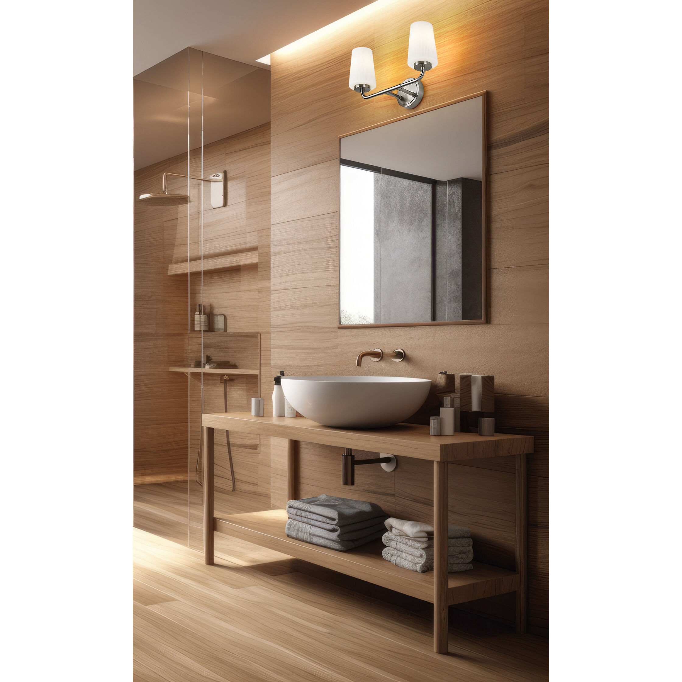 Montford 2 Light 16 inch Brushed Nickel Bath Vanity Light Wall Light