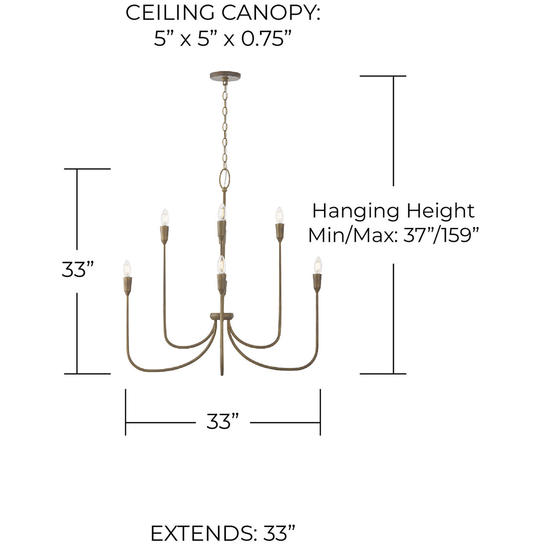 Marley 8 Light 33 inch Mystic Bronze Chandelier Ceiling Light