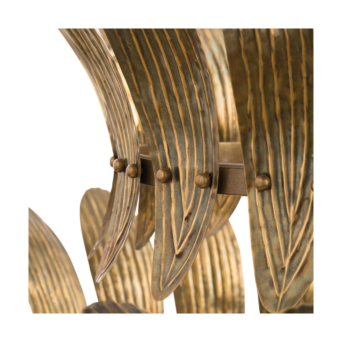 Analise 8 Light 26 inch Vintage Brass/Frosted Acrylic Diffuser Chandelier Ceiling Light