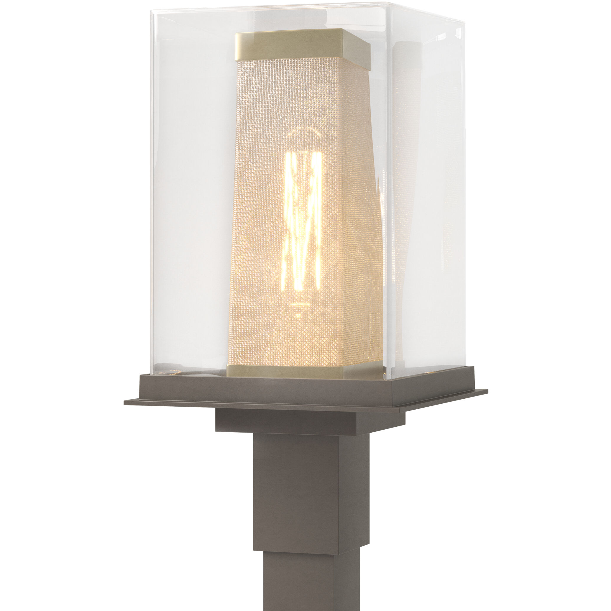 Polaris 1 Light 18 inch Coastal Dark Smoke and Coastal Gold Outdoor Post Light in Coastal Dark Smoke/Coastal Gold