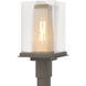 Polaris 1 Light 18 inch Coastal Dark Smoke and Coastal Gold Outdoor Post Light in Coastal Dark Smoke/Coastal Gold