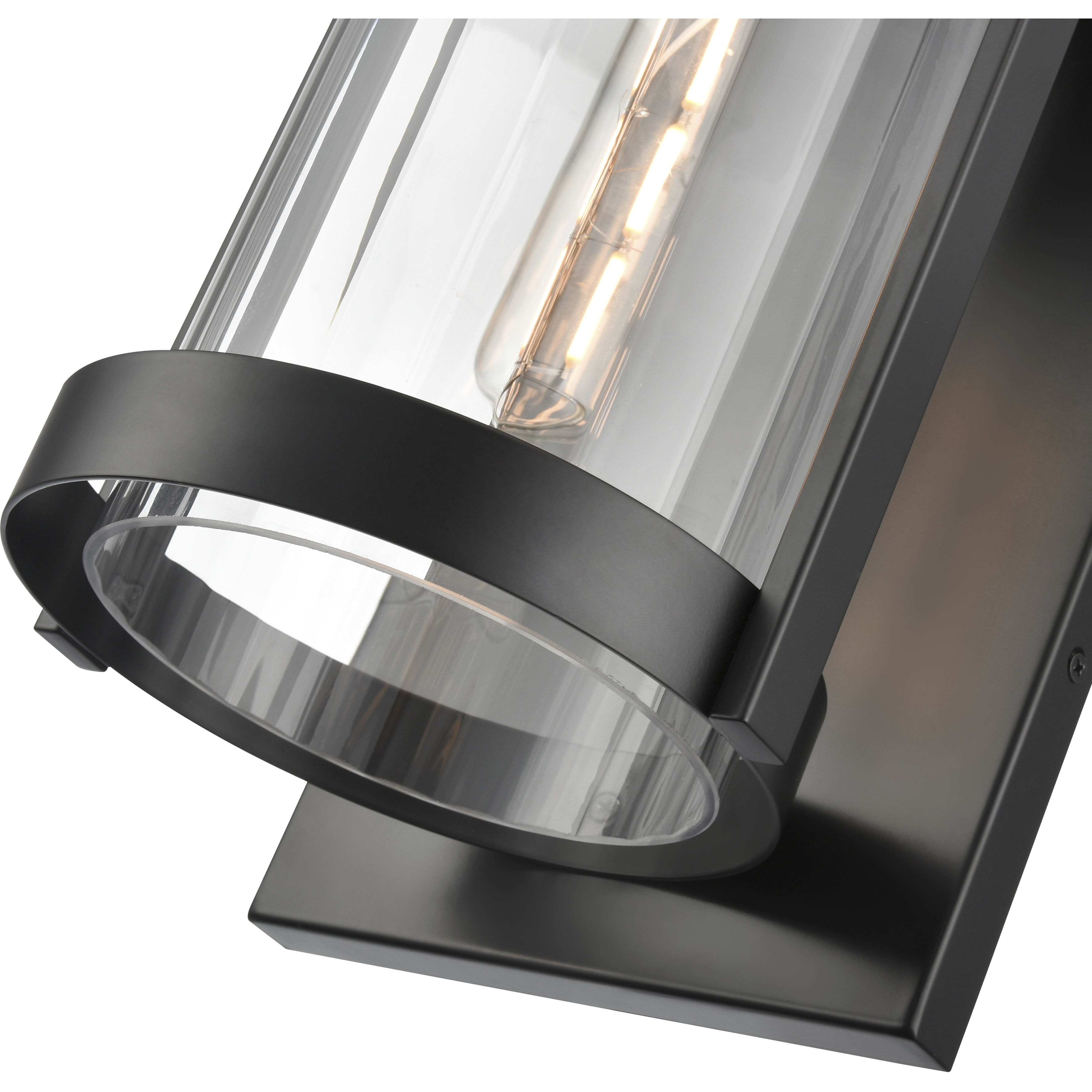 Braselton 1 Light 18 inch Powder Coated Black Outdoor Wall Sconce