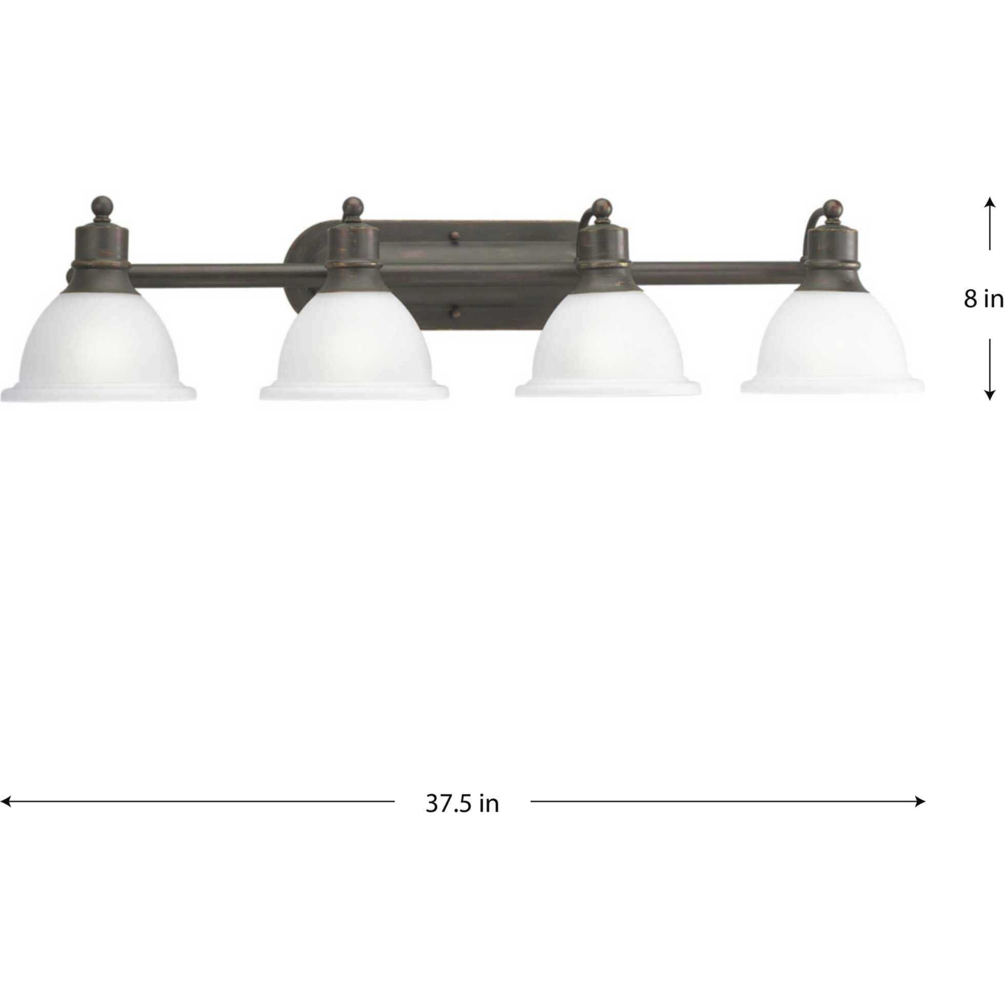 Madison 4 Light 37.5 inch Antique Bronze Bath Vanity Wall Light