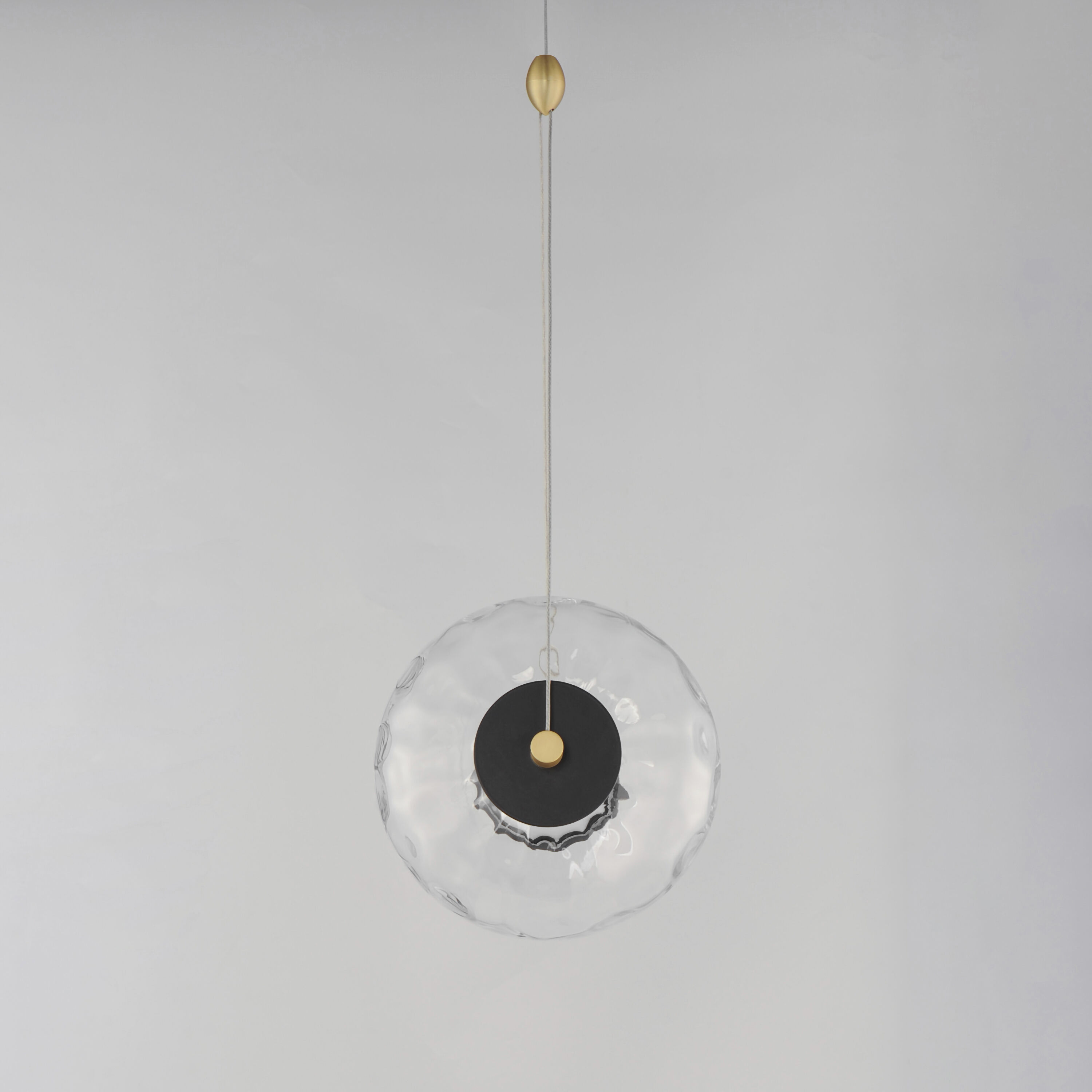 Unity LED 8.5 inch Black and Natural Aged Brass Single Pendant Ceiling Light