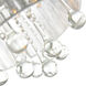 Water Drop 4 Light 10 inch Chrome Drum Shade Flush Mount Ceiling Light in Silver