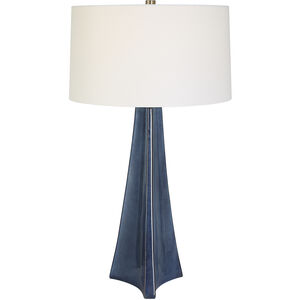 Teramo 32 inch 150.00 watt Blue Ombre and Brushed Nickel Table Lamp Portable Light