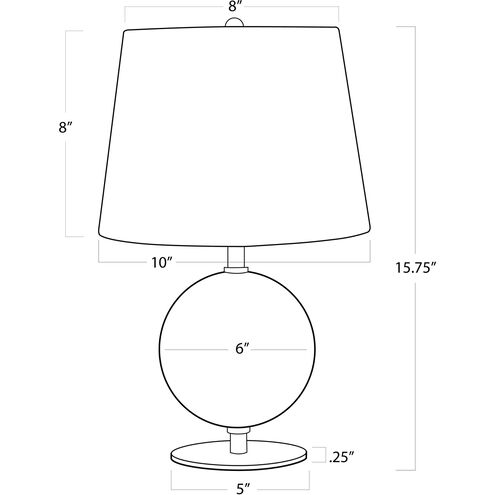 Grant 15.75 inch 60.00 watt Blackened Brass Mini Lamp Portable Light