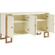 Cameron Antique Cream White and Antique Brushed Gold Cabinet