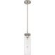 Lincoln 1 Light 3.88 inch Satin Nickel Pendant Ceiling Light in Clear Glass