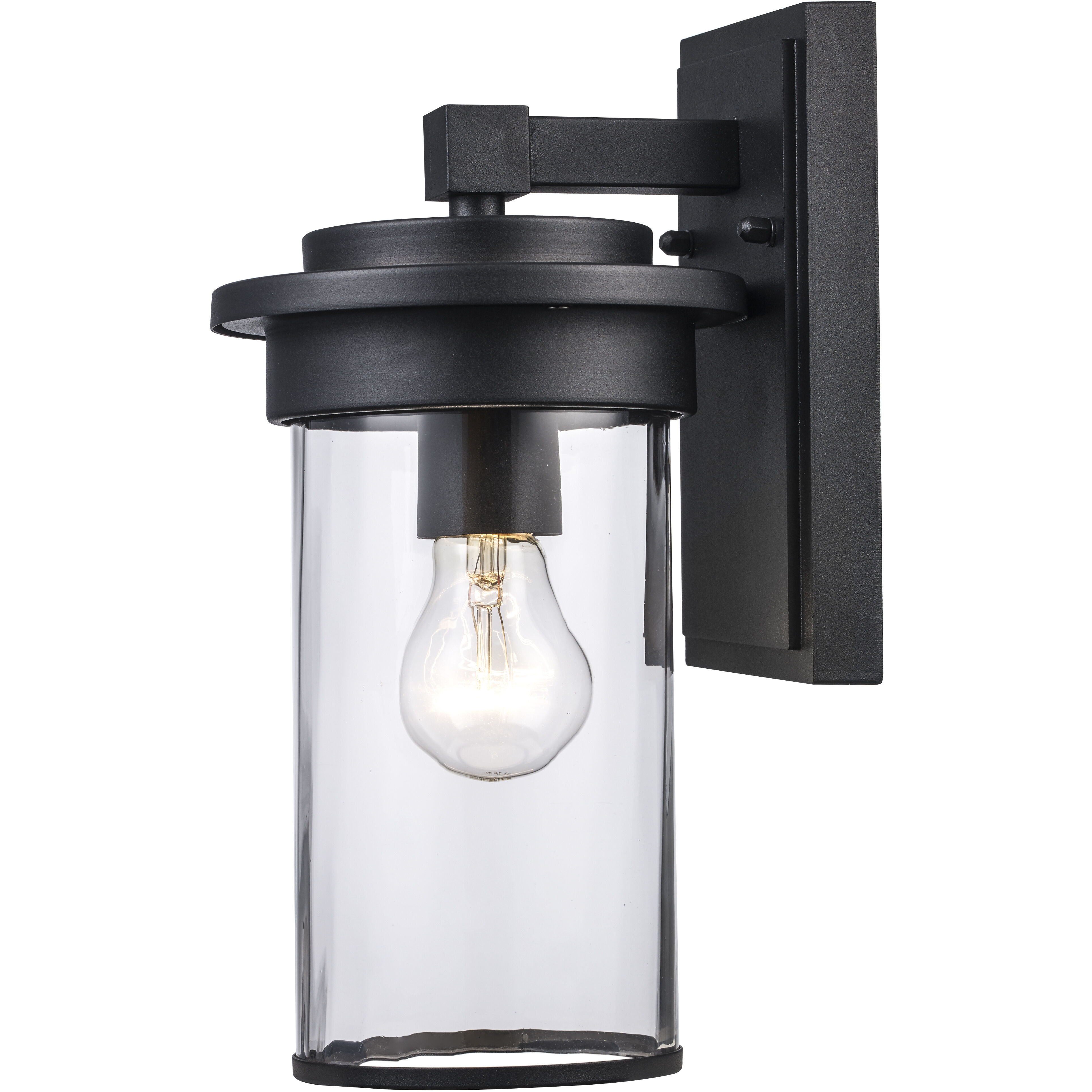 Carmel 1 Light 12 inch Black Outdoor Wall Sconce