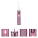 Juni 16 1 Light Satin Nickel Pendant Ceiling Light in Plum Bubble Glass