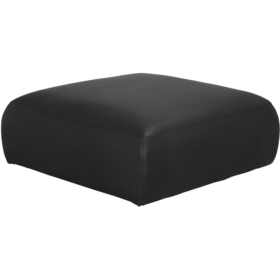 Augustus Santosa Matte Black Modular Sofa, Ottoman