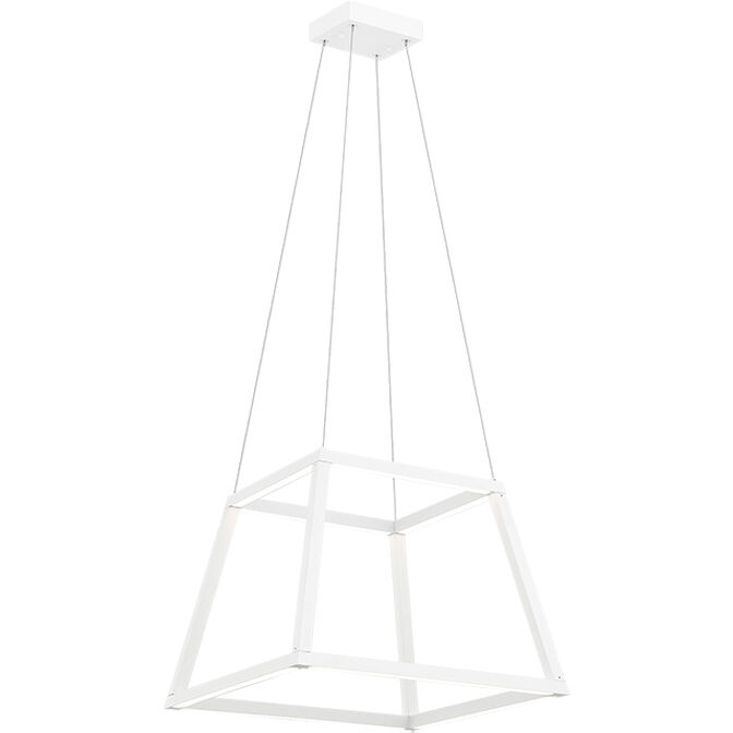 Carlington LED 16 inch Matte White Chandelier Ceiling Light