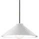 Radiance Collection LED 11.75 inch Gloss White with Matte Black Pendant Ceiling Light