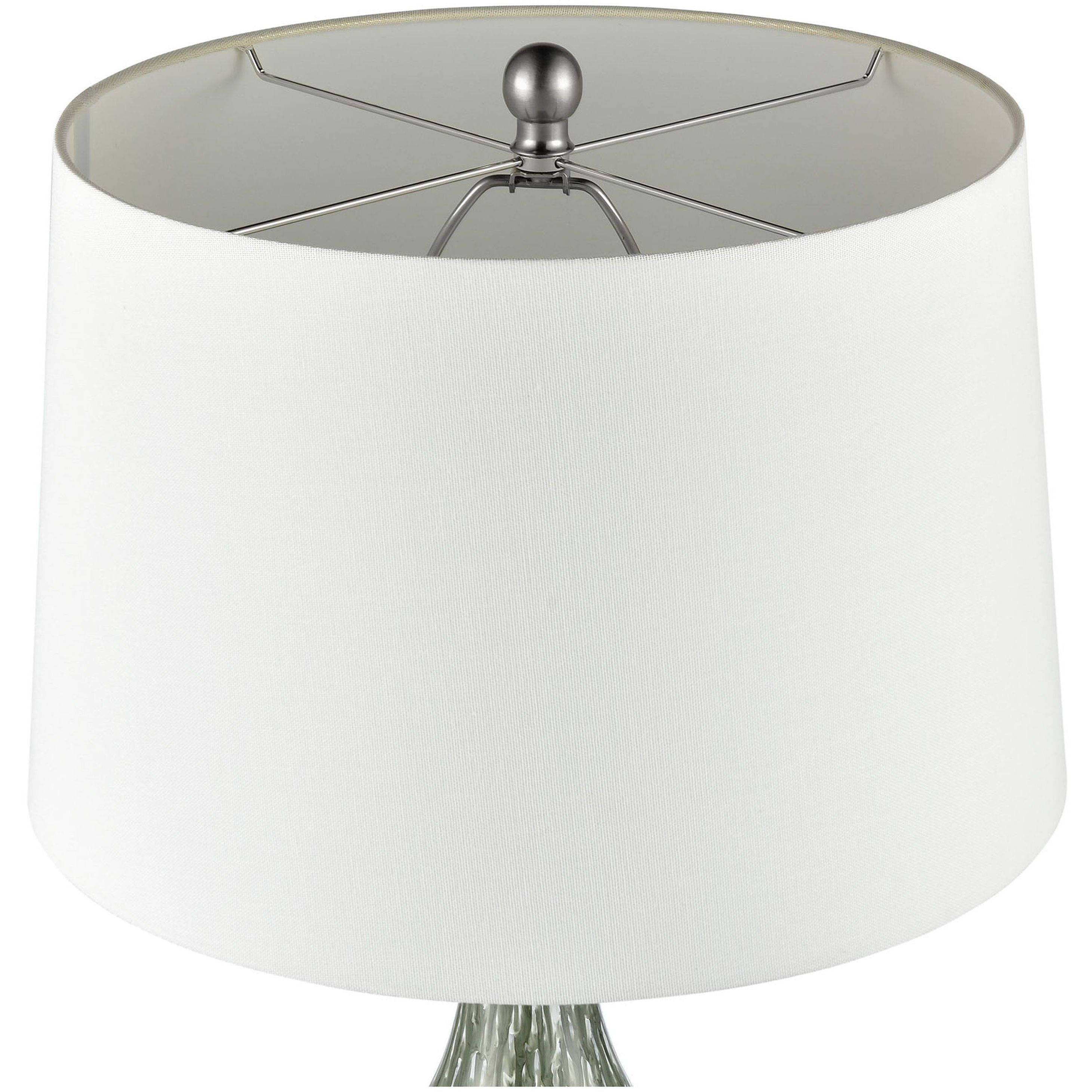 Northcott 28 inch 150 watt Green with Brushed Steel Table Lamp Portable Light