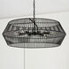 Kaiya 6 Light 31 inch Matte Black Chandelier Ceiling Light