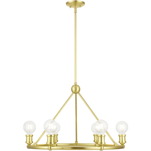 Lansdale 6 Light 25 inch Satin Brass Chandelier Ceiling Light