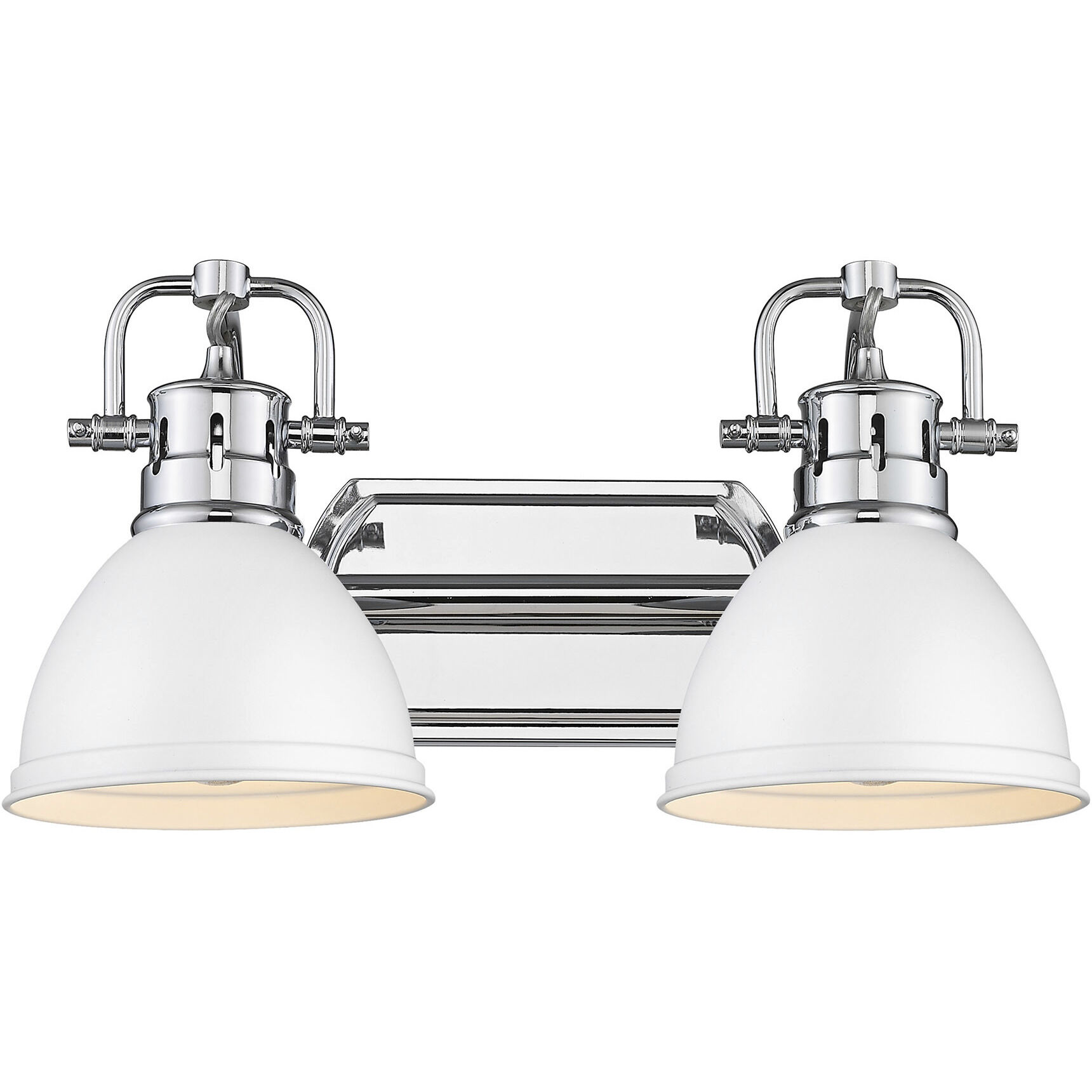 Yep Duncan Vanity Wall Light in Chrome, Matte White