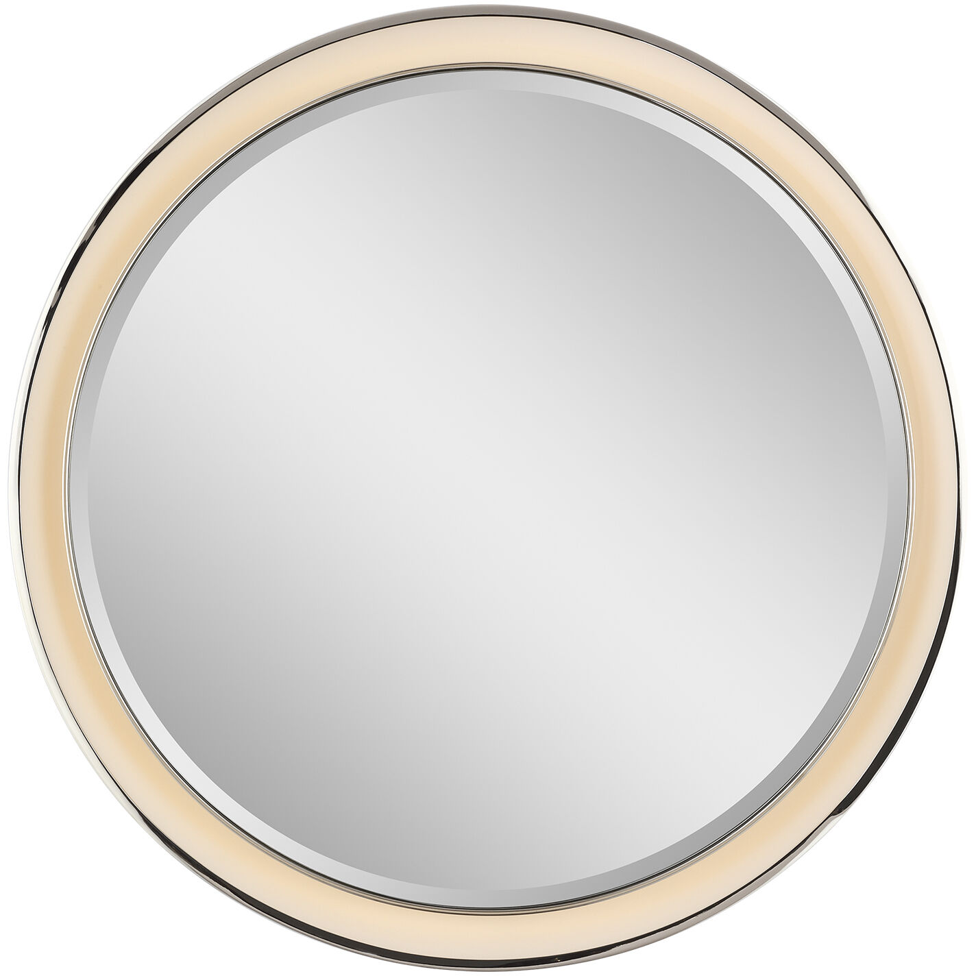 Thomas O'Brien Tricia 24 X 24 inch Polished Nickel Illuminated Round Mirror