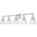 Auden 5 Light 39.75 inch Brushed Nickel Bath Vanity Wall Light