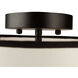 Coco LED 15.7 inch Gold and Black Semi-Flush Mount Ceiling Light