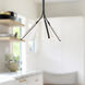 Mulberry LED 21.75 inch Black and Light Guide Pendant Ceiling Light